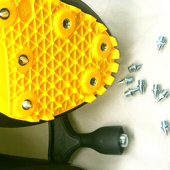 Adidas Black And White Jumpstar Track & Field. Men's Size 8. - Picture 16 of 16